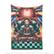 Blankets Custom Trippy Kamado Tanjiro Demon Slayer Blanket | Personalized Anime Fan Throw Blanket