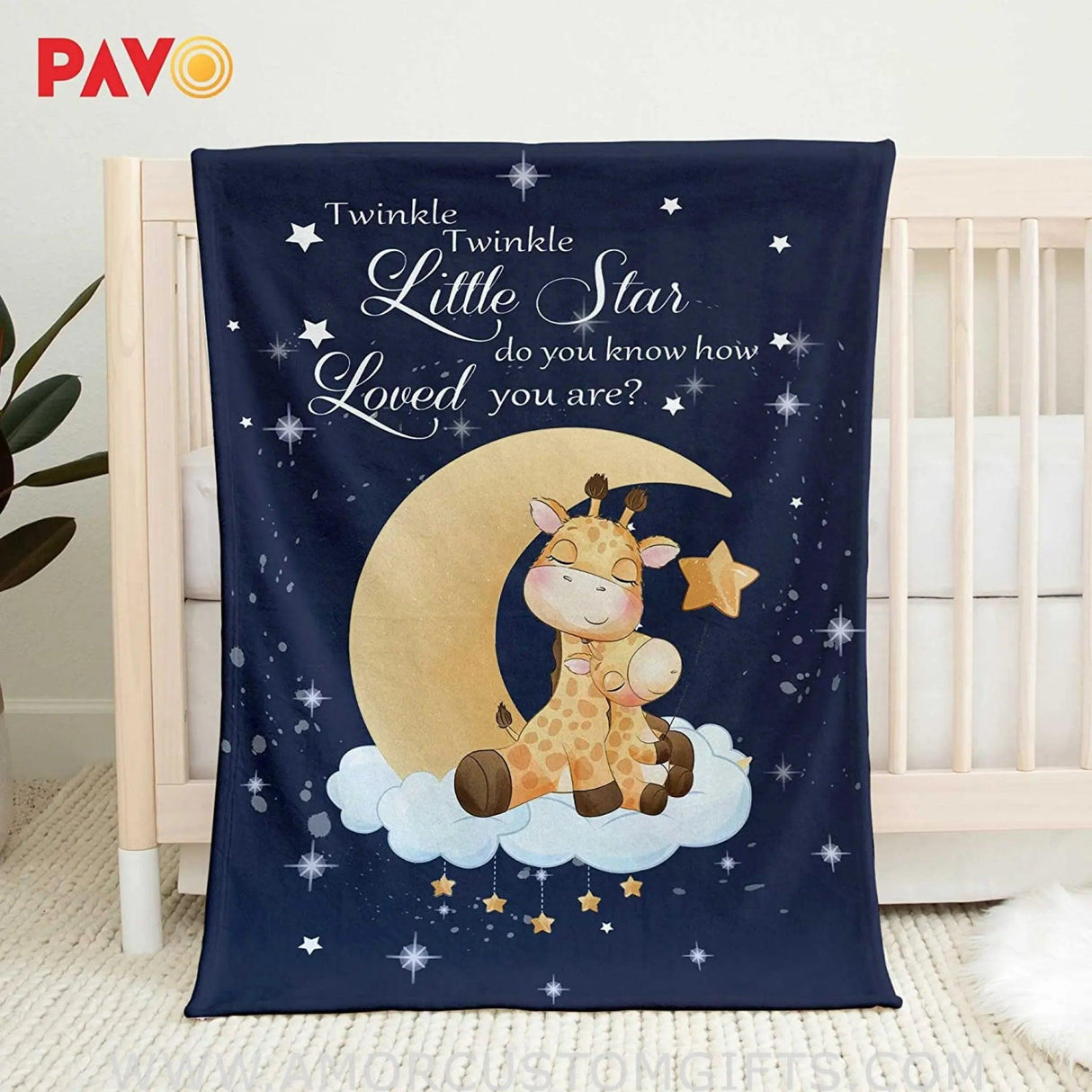 Blankets Baby Blanket Twinkle Little Star Baby Giraffe, Super Soft Fleece Blanket Shower Gifts for Newborn Boy & Girl