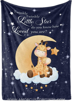 Blankets Baby Blanket Twinkle Little Star Baby Giraffe, Super Soft Fleece Blanket Shower Gifts for Newborn Boy & Girl