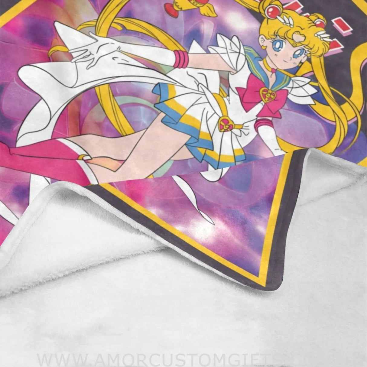 Custom Usagi Tsukino Sailor Moon Blanket | Personalized Anime Fan Throw Blankets