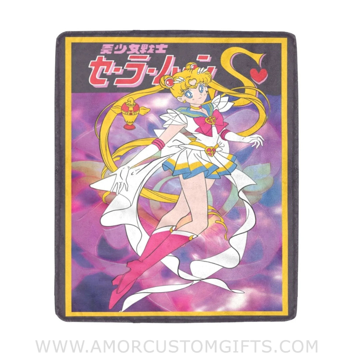 Custom Usagi Tsukino Sailor Moon Blanket | Personalized Anime Fan Throw Blankets