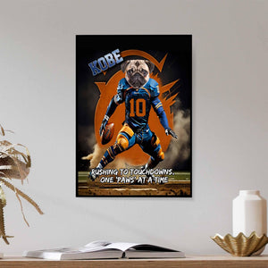 Posters, Prints, & Visual Artwork Dog Lovers - Denver Football Canvas - Personalized Pet Poster Canvas Print