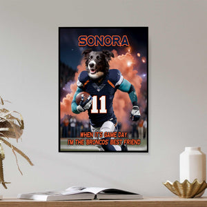 Posters, Prints, & Visual Artwork Dog Lovers - Denver Football Canvas - Personalized Pet Poster Canvas Print