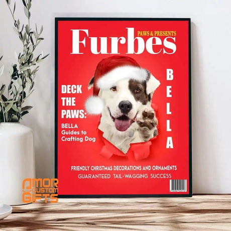 Posters, Prints, & Visual Artwork Dog Lovers - Dog Christmas Magazine 3- Personalized Pet Poster Canvas Print