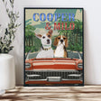 Posters, Prints, & Visual Artwork Dog Lovers - Dog Driving - Personalized Pet Poster Canvas Print