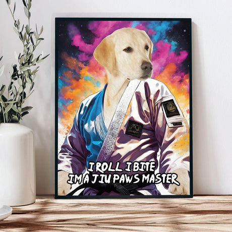 Posters, Prints, & Visual Artwork Dog Lovers - Dog Jiu Jitsu Canvas - Personalized Pet Poster Canvas Print