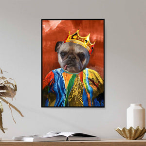 Posters, Prints, & Visual Artwork Dog Lovers - Dog King - Personalized Pet Poster Canvas Print