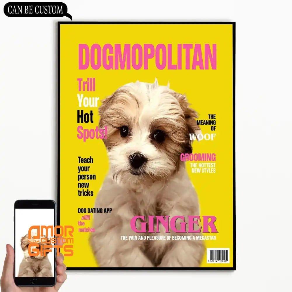 Posters, Prints, & Visual Artwork Dog Lovers - Dogmopolitan Magazine 3 - Personalized Pet Poster Canvas Print