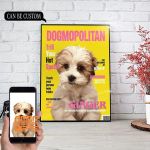 Posters, Prints, & Visual Artwork Dog Lovers - Dogmopolitan Magazine 3 - Personalized Pet Poster Canvas Print