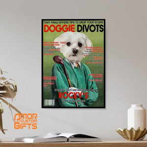 Posters, Prints, & Visual Artwork Dog Lovers - Golf Dog Magazine 2 - Personalized Pet Poster Canvas Print