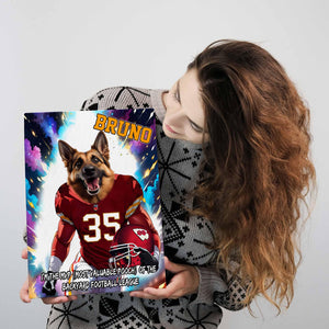 Posters, Prints, & Visual Artwork Dog Lovers - Kanas Football Canvas - Personalized Pet Poster Canvas Print