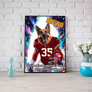 Posters, Prints, & Visual Artwork Dog Lovers - Kanas Football Canvas - Personalized Pet Poster Canvas Print