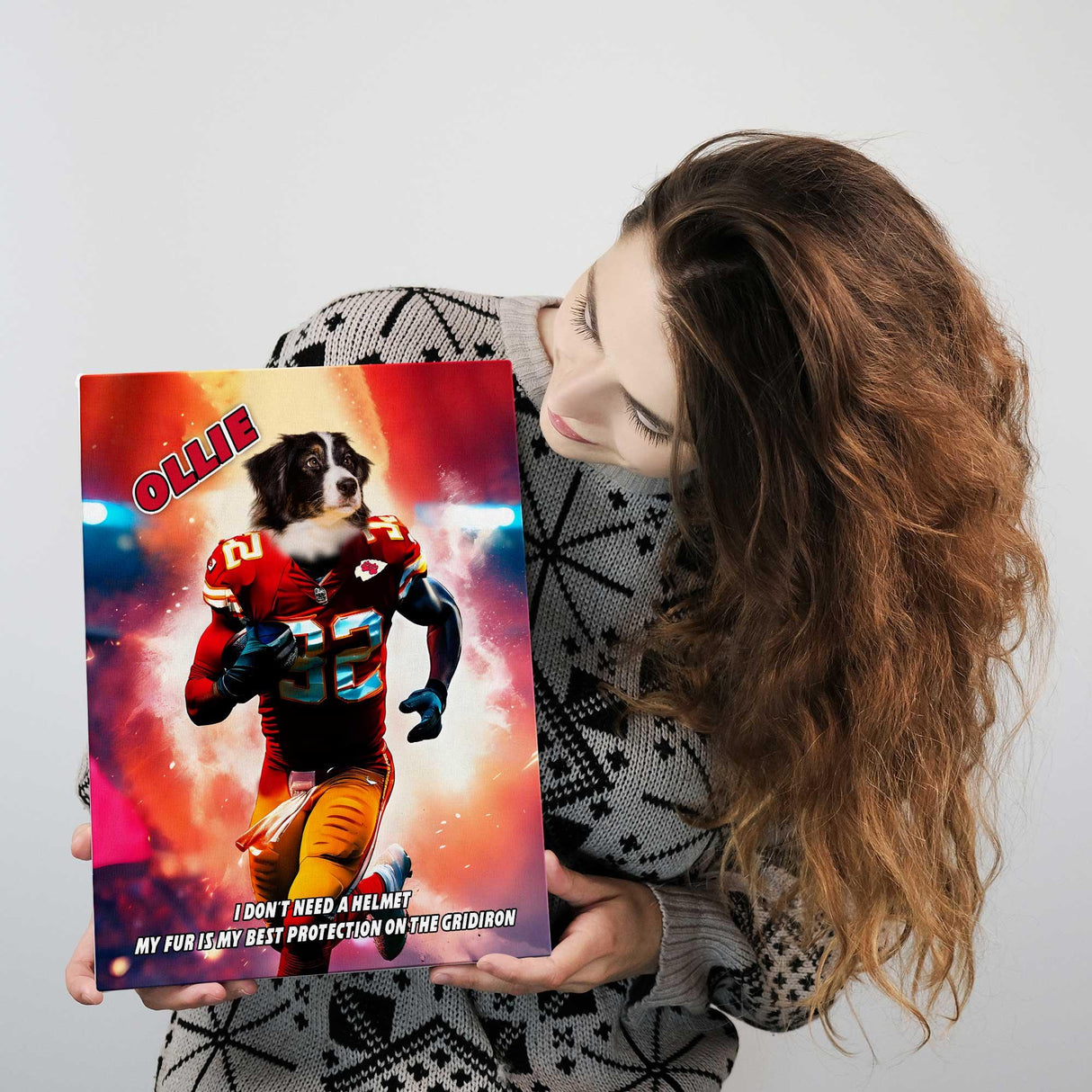 Posters, Prints, & Visual Artwork Dog Lovers - Kansas Football Canvas - Personalized Pet Poster Canvas Print