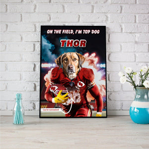 Posters, Prints, & Visual Artwork Dog Lovers - Kansas Football Canvas - Personalized Pet Poster Canvas Print