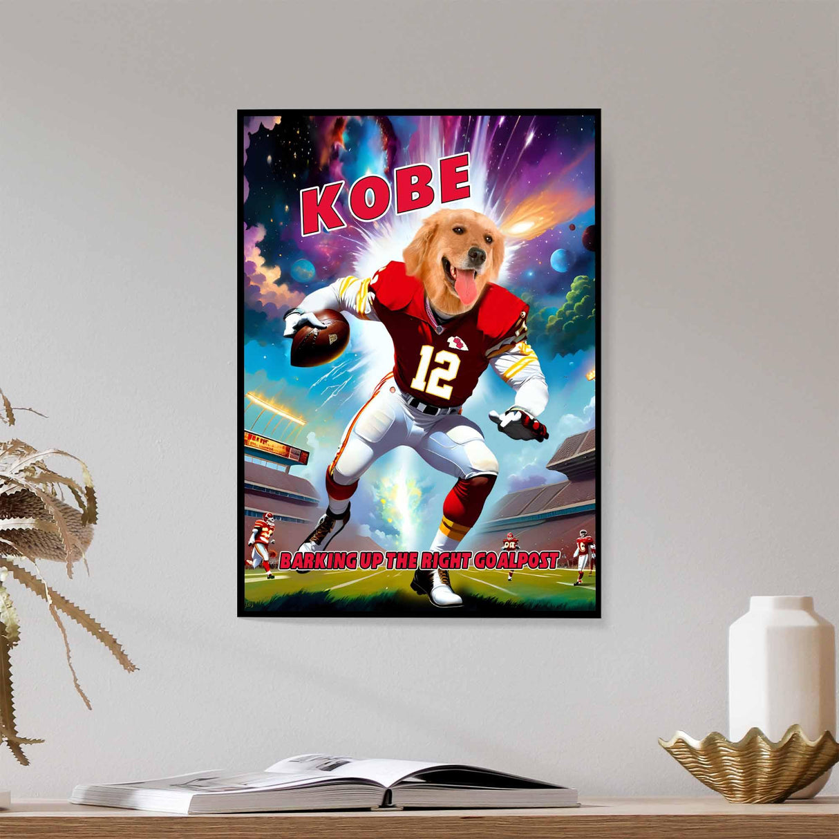 Posters, Prints, & Visual Artwork Dog Lovers - Kansas Football Canvas - Personalized Pet Poster Canvas Print