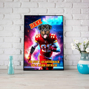 Posters, Prints, & Visual Artwork Dog Lovers - Kansas Football Canvas - Personalized Pet Poster Canvas Print