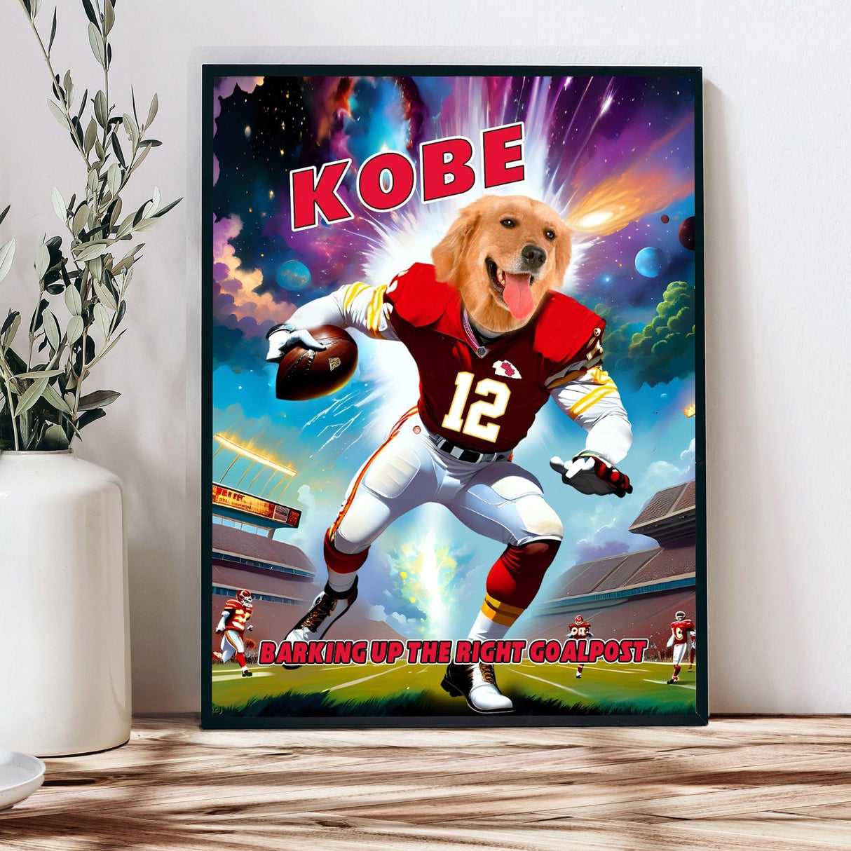 Posters, Prints, & Visual Artwork Dog Lovers - Kansas Football Canvas - Personalized Pet Poster Canvas Print