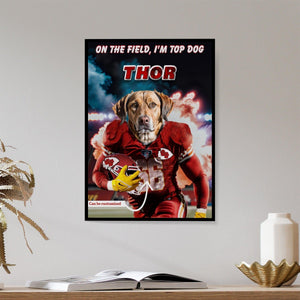 Posters, Prints, & Visual Artwork Dog Lovers - Kansas Football Canvas - Personalized Pet Poster Canvas Print