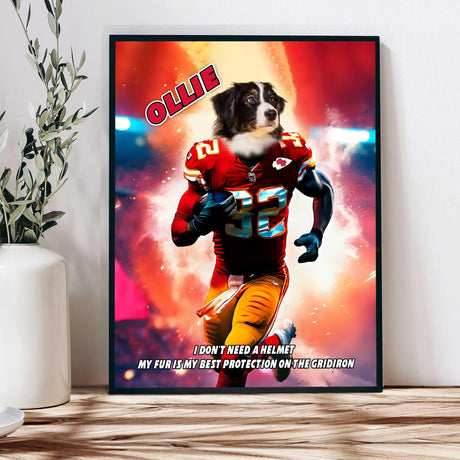 Posters, Prints, & Visual Artwork Dog Lovers - Kansas Football Canvas - Personalized Pet Poster Canvas Print