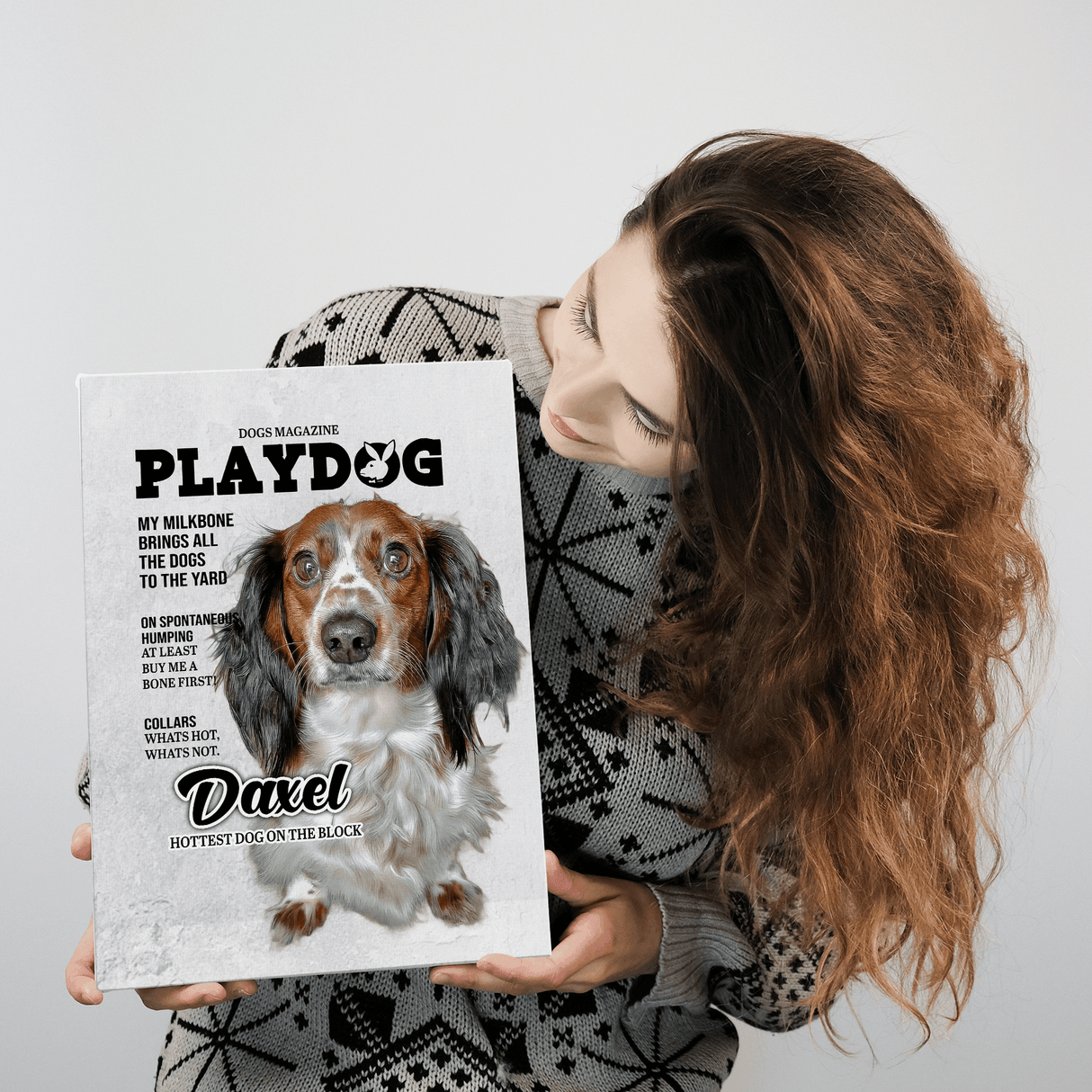 Posters, Prints, & Visual Artwork Dog Lovers - Playdog 2 - Personalized Pet Poster Canvas Print