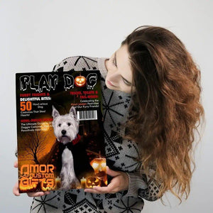 Posters, Prints, & Visual Artwork Dog Lovers - Playdog Halloween Magazine - Personalized Pet Poster Canvas Print