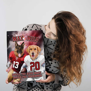 Posters, Prints, & Visual Artwork Dog Lovers - San Francisco 2 Pets Football Canvas - Personalized Pet Poster Canvas Print