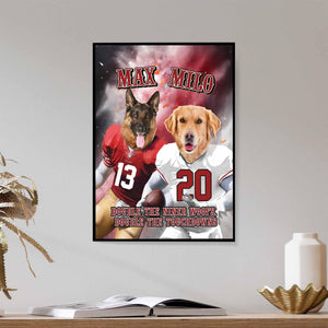 Posters, Prints, & Visual Artwork Dog Lovers - San Francisco 2 Pets Football Canvas - Personalized Pet Poster Canvas Print