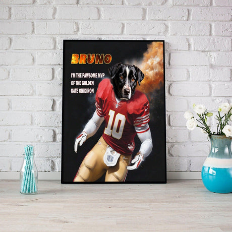 Posters, Prints, & Visual Artwork Dog Lovers - San Francisco Football Dog - Personalized Pet Poster Canvas Print