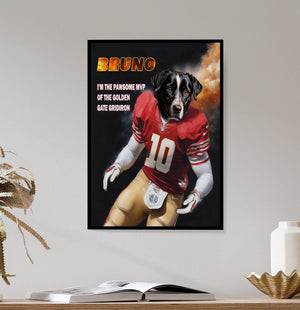 Posters, Prints, & Visual Artwork Dog Lovers - San Francisco Football Dog - Personalized Pet Poster Canvas Print