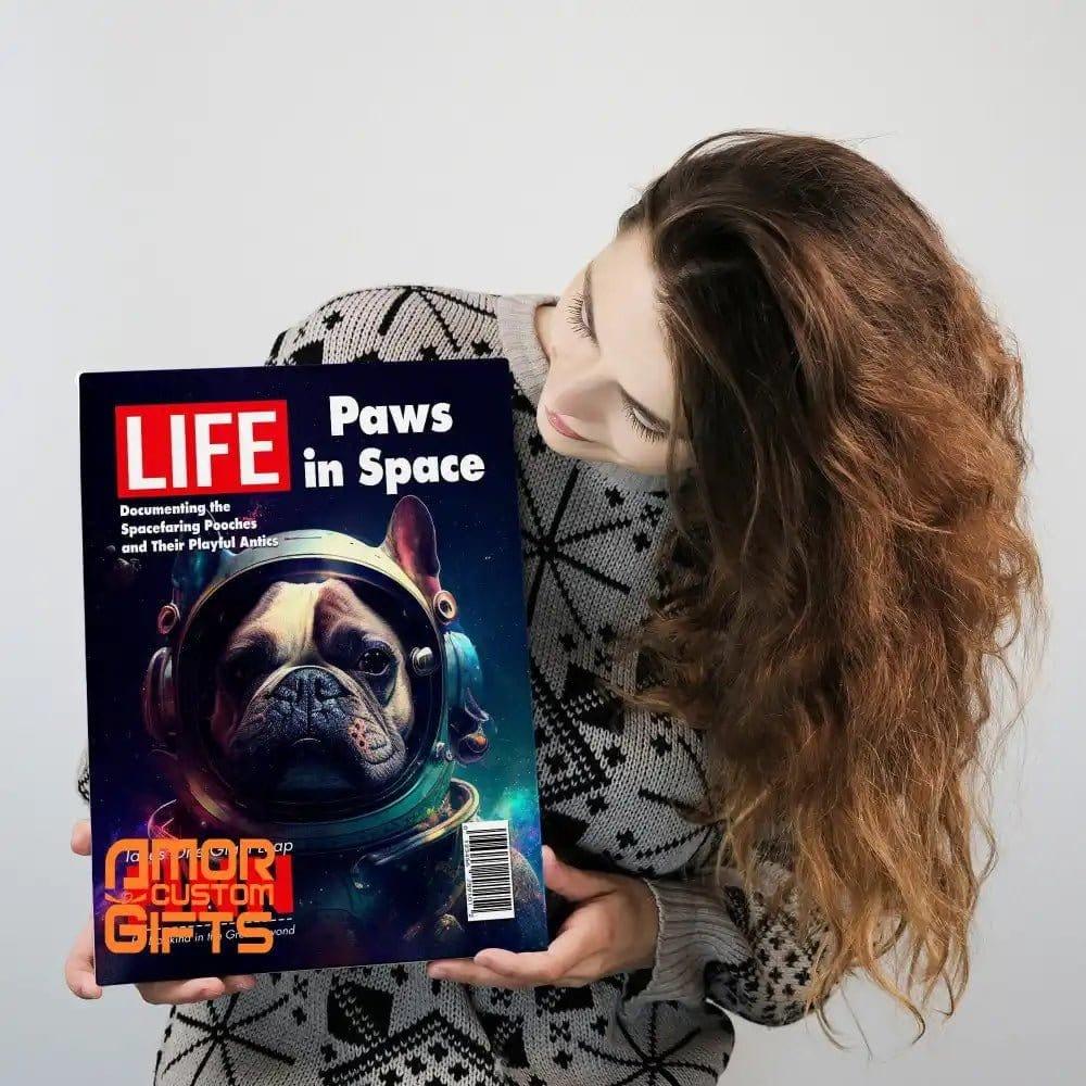 Posters, Prints, & Visual Artwork Dog Lovers - Space Dog Magazine 5 - Personalized Pet Poster Canvas Print