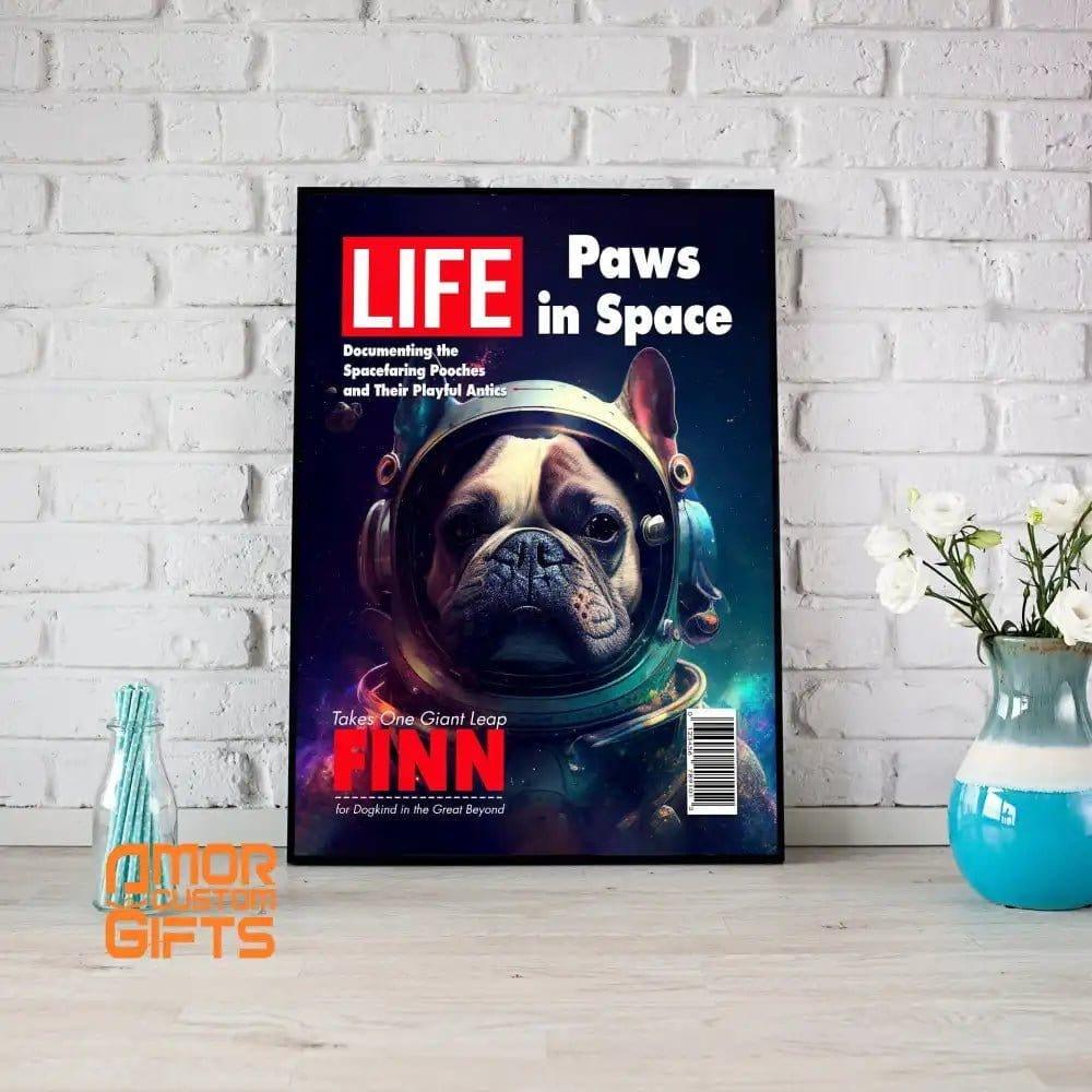 Posters, Prints, & Visual Artwork Dog Lovers - Space Dog Magazine 5 - Personalized Pet Poster Canvas Print