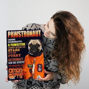 Posters, Prints, & Visual Artwork Dog Lovers - Space Dog Pawstronaut Magazine 1 - Personalized Pet Poster Canvas Print