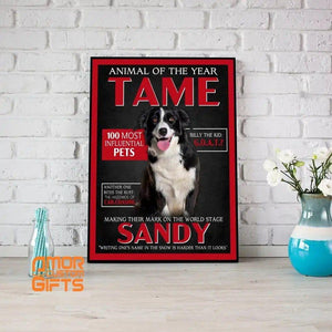 Posters, Prints, & Visual Artwork Dog Lovers - TAME Magazine - Personalized Pet Poster Canvas Print