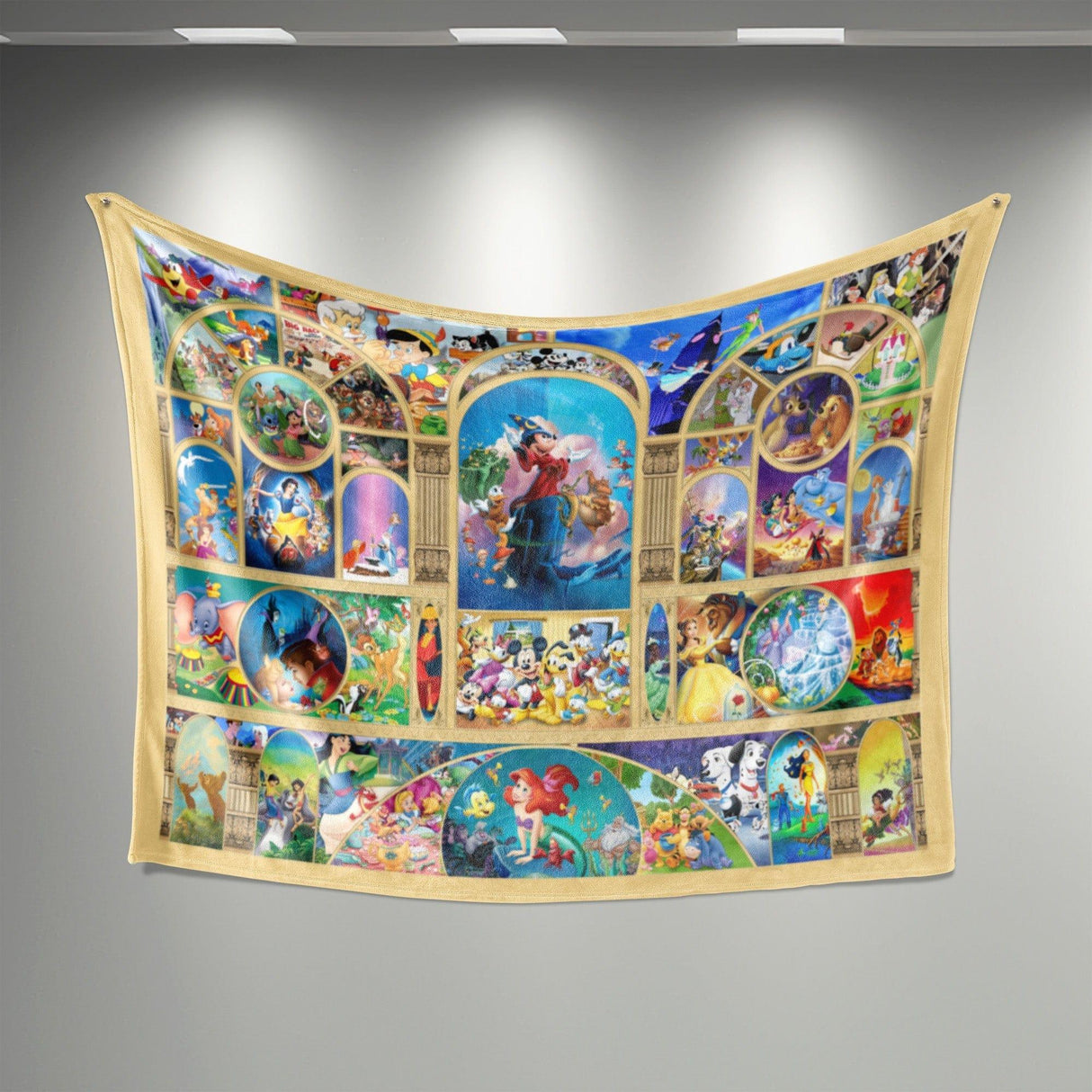 Blankets Fairy Tale Princess Stained Glass Blanket, Personalized Fleece Blanket,  Customized Blanket