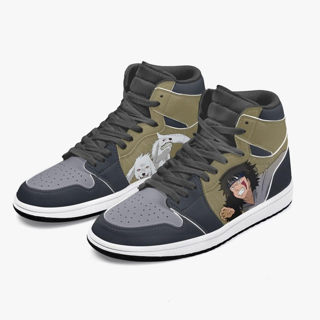 Custom Naruto Shippuden Inuzuka Kiba JD1 Anime Shoes Mid Top Sneakers-Shoes