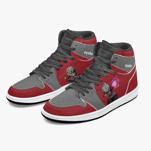 Custom Dragon Ball Z Zamasu Red/Grey JD1 Anime Shoes Mid Top Sneakers-Shoes