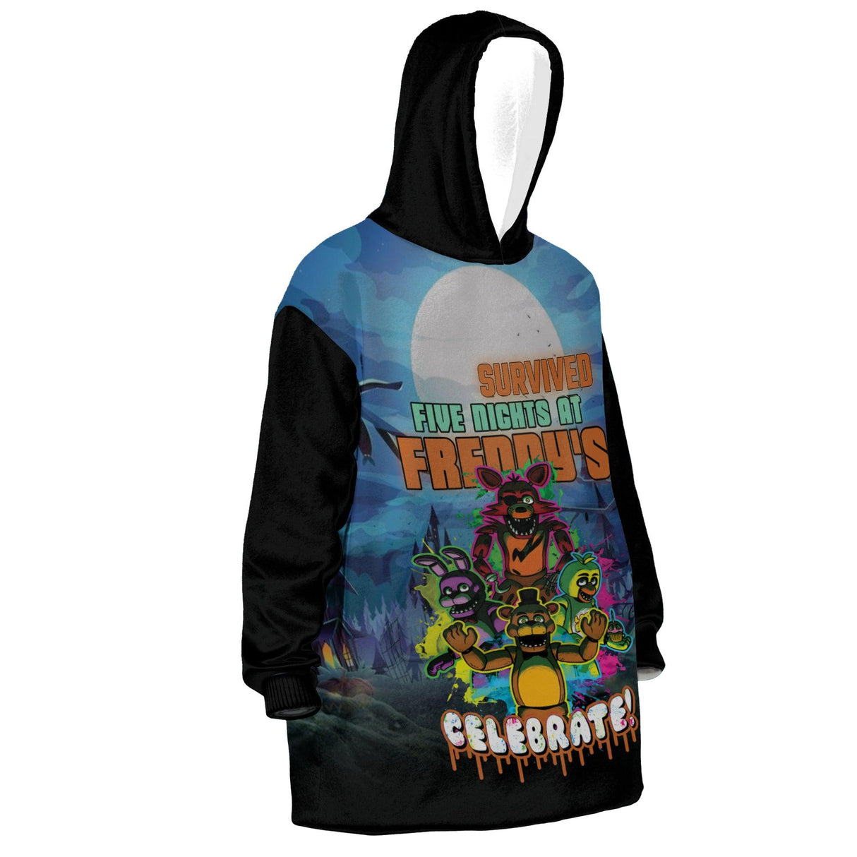 Custom Personalized Halloween Snug Oversized Wearable Hoodie Blanket