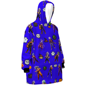 Personalized Snug Oversized Sherpa Wearable DB Anime Halloween Hoodie Blanket