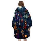 Custom Personalized Halloween Snug Oversized Wearable Hoodie Blanket