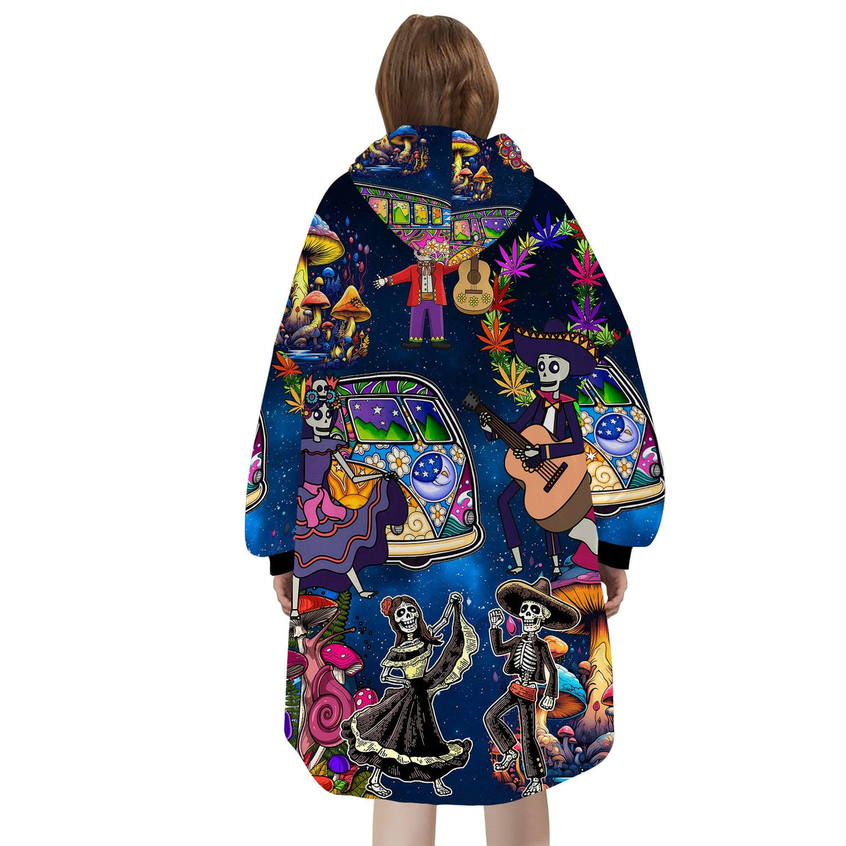 Custom Personalized Halloween Snug Oversized Wearable Hoodie Blanket