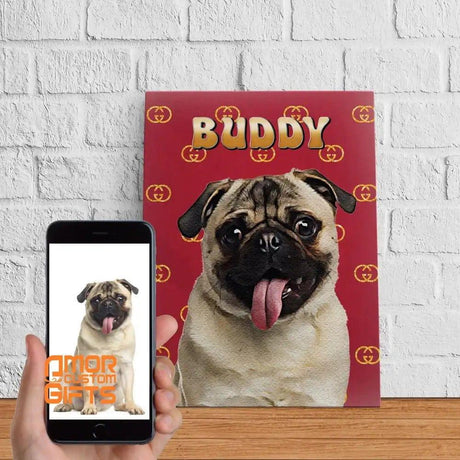 Posters, Prints, & Visual Artwork Luxury Dog Painting Personalized Pet Poster Canvas Print | Personalized Dog Cat Prints | Magazine Covers | Custom Pet Portrait from Photo | Personalized Gifts for Dog Mom or Dad, Pet Memorial Gift