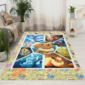 Mats & Rugs Made Your Own Poke-mon Card Area Rug, Doormat, Floormat, Bathmat | Customized Anime Manga Carpet