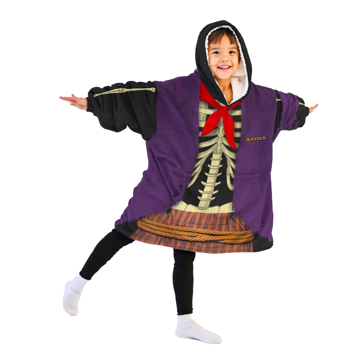 Personalized Snug Oversized Sherpa Wearable Dancing Coco Halloween Hoodie Blanket