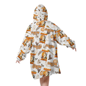 Personalized Snug Oversized Sherpa Wearable Blue Heeler Dog Mommy's Halloween Hoodie Blanket