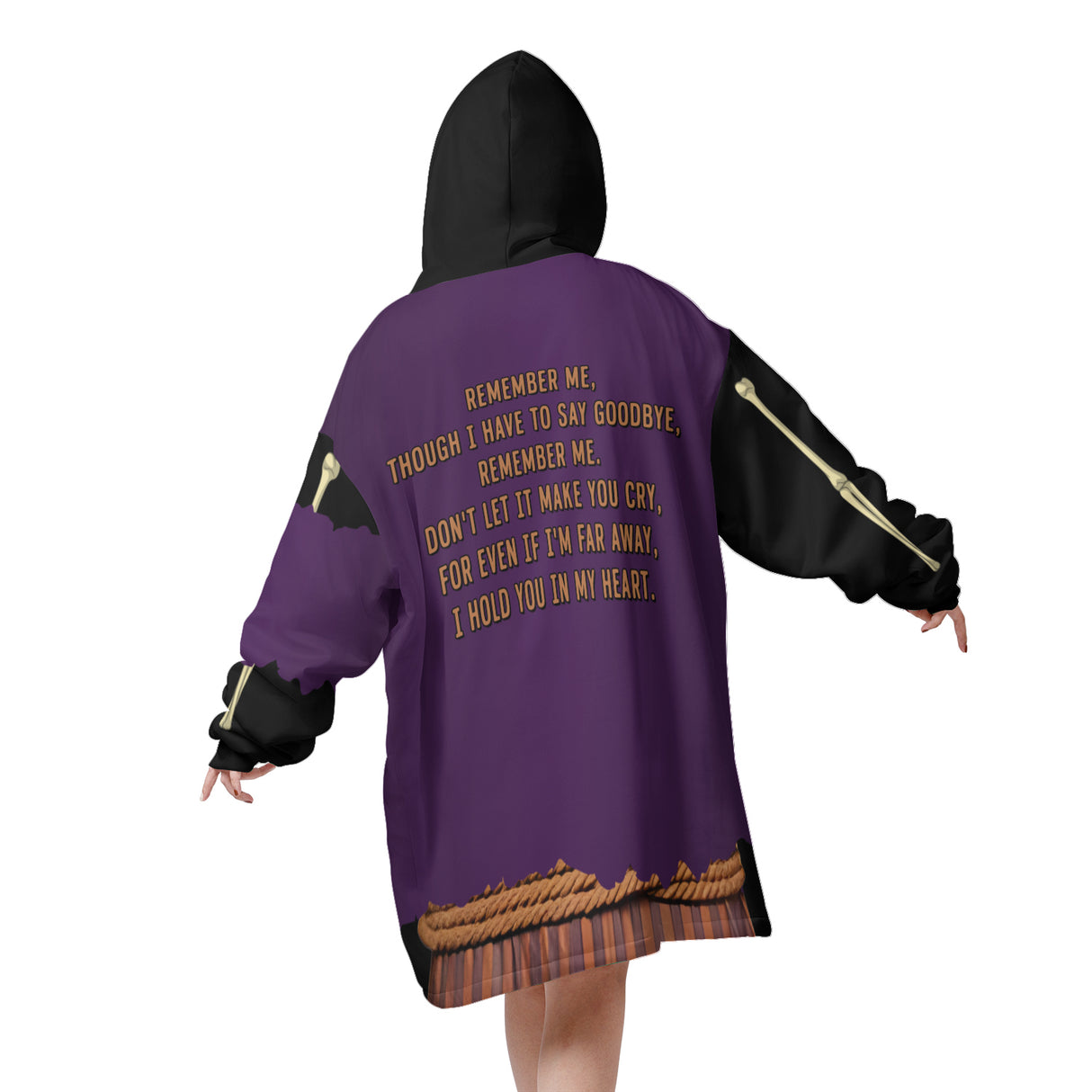 Personalized Snug Oversized Sherpa Wearable Dancing Coco Halloween Hoodie Blanket