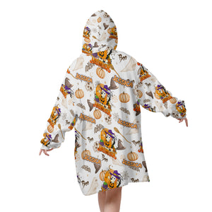 Personalized Snug Oversized Sherpa Wearable Blue Heeler Dog Girl's Halloween Hoodie Blanket