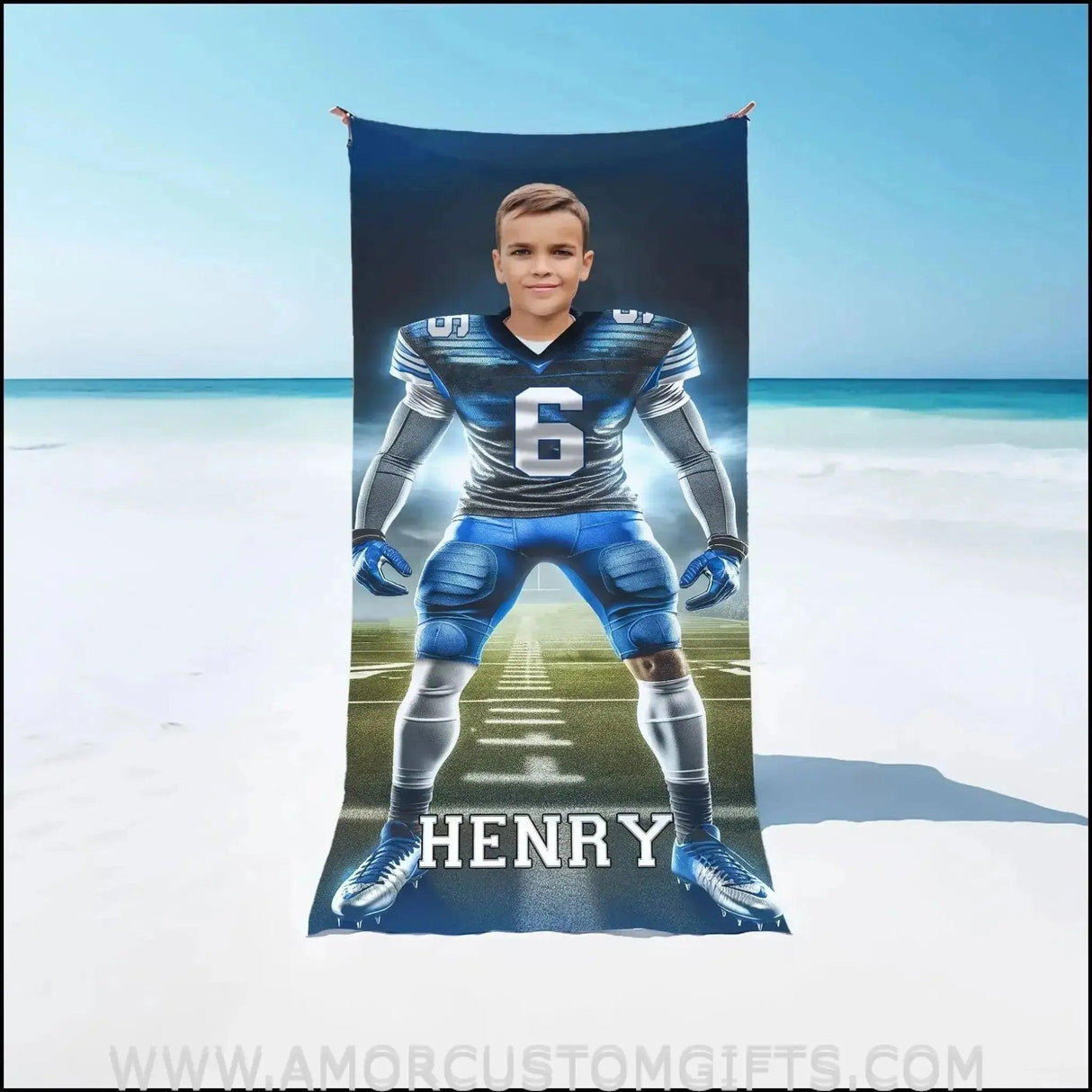 Towels Personalized NCAA Air Force Football Boy Falcons Photo Beach Towel