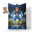 Blankets Personalized NCAA Air Force Football Boy Falcons Photo Blanket | Custom Name & Face Boy Blanket