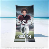 Towels Personalized NCAA Alabama Football Boy Crimson Tide Photo Beach Towel