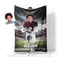 Blankets Personalized NCAA Alabama Football Boy Crimson Tide Photo Blanket | Custom Name & Face Boy Blanket